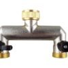Two way tap splitter brass 3/4″ bsp home & garden free shipping 4