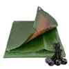 Green/brown heavy duty tarpaulin 1m x 1m with 10 x 4″ bungee balls (black) kit new arrivals free shipping