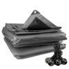 Silver extra heavy duty tarpaulin 0. 65m x 0. 65m with 10 x 6″ bungee balls (black) kit new arrivals free shipping