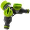 Double tap connector with valves lime – outdoor tap connector uk garden hose fitting garden hose connection set free shipping 15