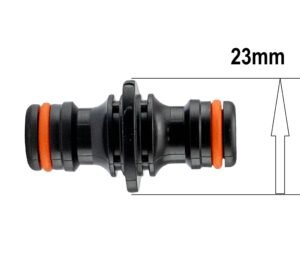 Two Way Connector Male 23mm Black Garden Hose Connection Set Free Shipping