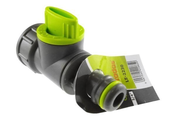 Tap adapter with valve ¾ inch bspf – snap-on connector, lime – heavy duty outdoor garden tap uk garden hose connection set free shipping 13