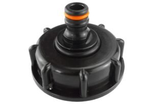 IBC 2” S60X6 Cap with Male Quick Connector Black – Heavy Duty Pipe & Hose Fitting UK IBC Tanks Fittings Free Shipping