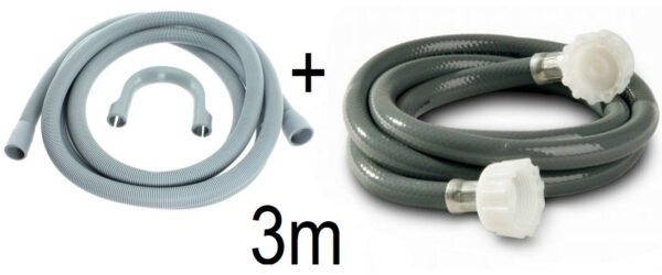 Replacement Washing Machine Pipe Set 3m Hose Free Shipping 11
