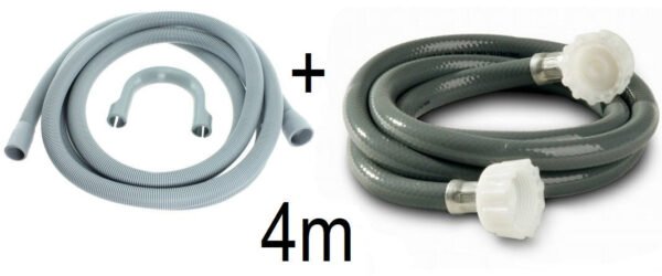 Replacement Washing Machine Pipe Set 4m Hose Free Shipping 11