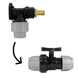 Wall Flange Kit 20mm MDPE + 1/2″ Barb Outlet + In Line Valve Home & Garden Free Shipping