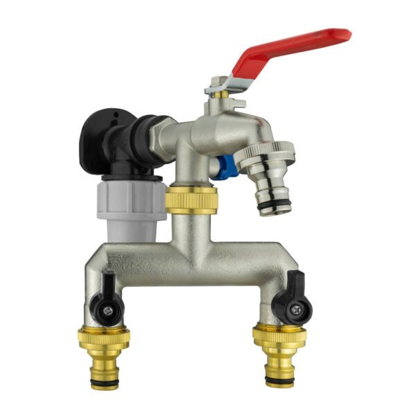 Wall Flange Kit 20mm MDPE – Double Tap with Triple Outlet MDPE Wall Flange Kits Free Shipping 5
