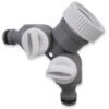 Double tap connector with valves wl – outdoor tap connector uk garden hose fitting garden hose connection set free shipping 17