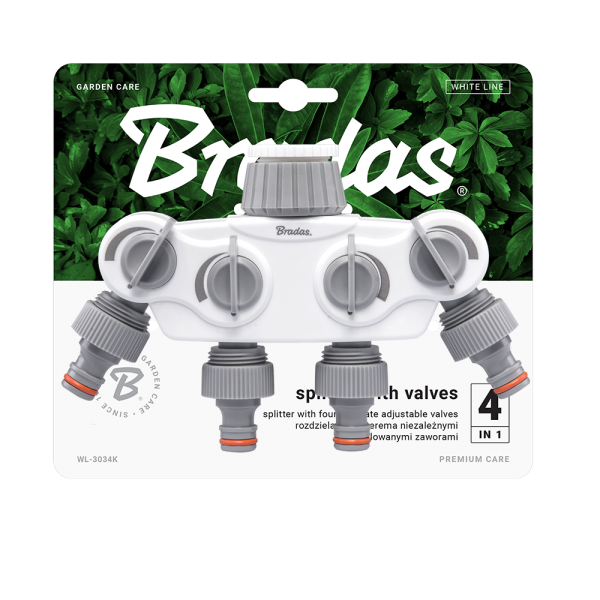 White line 4-way manifold with 1 “or 3/4” bsp tap connection – heavy duty outdoor garden tap uk garden hose connection set free shipping 7