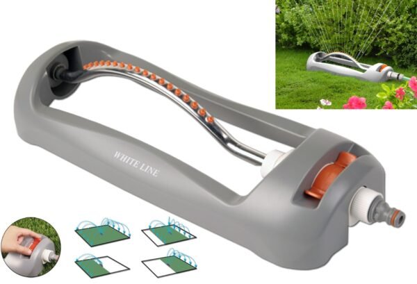 Standard oscillating sprinkler white line – oscillating lawn sprinkler for garden uk lawn sprinklers free shipping 7