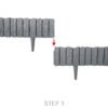 Lawn edging, plastic palisade wood effect, 2. 32m, brown plastic lawn edging free shipping 7