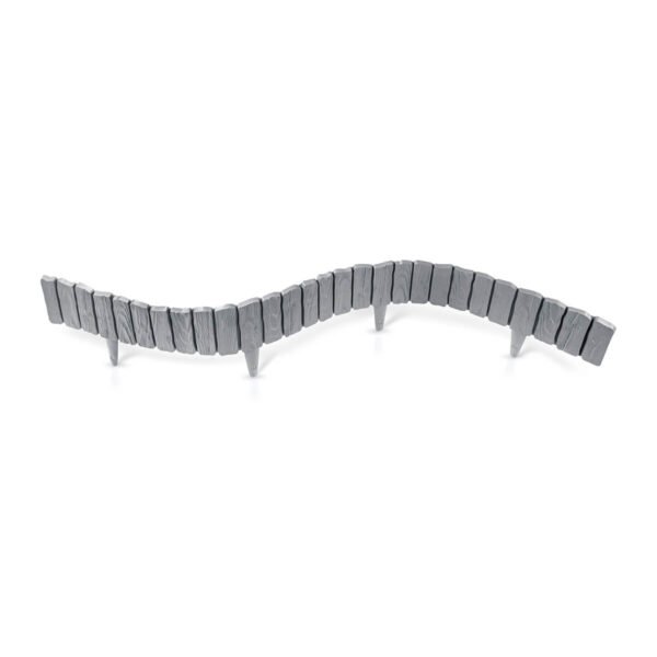 Lawn edging, plastic palisade wood effect, 2. 32m, black – plastic lawn edging border uk