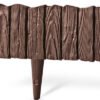 Lawn edging, plastic palisade wood effect, 2. 32m, brown plastic lawn edging free shipping 1