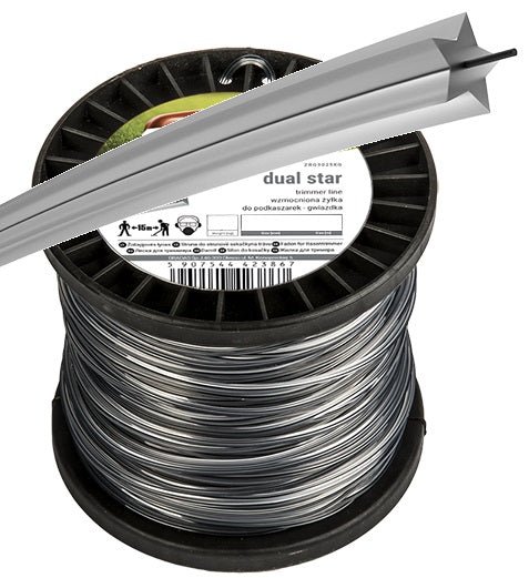 Strimmer Line Ripper Dual Star 2.4mm x 2.5kg (641m) Spool New Arrivals Free Shipping 5