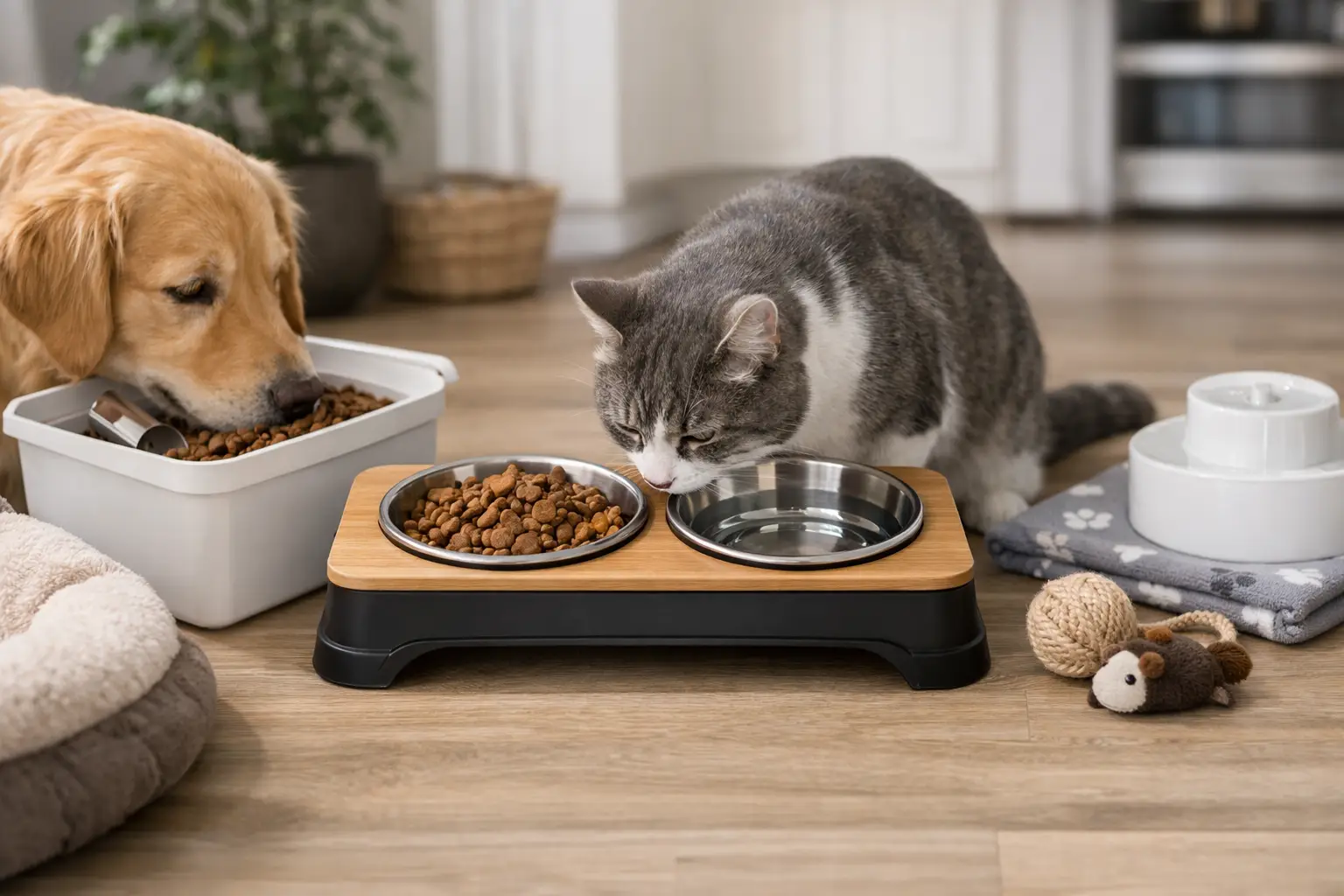 Pet feeding station setup made simple