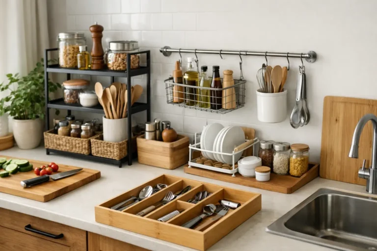 Small kitchen organiser example that works