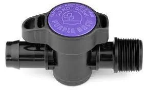 Antelco purple back valve 13 mm barb x 3/4" – barbed hose pipe connector uk