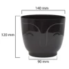 Atena pot without hole 140mm black – home diy accessory uk