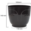 Atena pot without hole 165mm black
