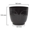 Atena pot without hole 185mm black – home diy accessory uk