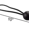 Black 10" bungee ball tarpaulin ties – heavy duty elastic tarp fasteners