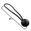 Black 4" bungee ball tarpaulin ties – heavy duty elastic tarp fasteners