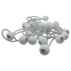 White 4" bungee ball tarpaulin ties – heavy duty elastic tarp fasteners