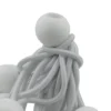 White 4" bungee ball tarpaulin ties – heavy duty elastic tarp fasteners