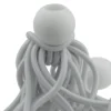 White 4" bungee ball tarpaulin ties – heavy duty elastic tarp fasteners
