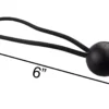 Black 6" bungee ball tarpaulin ties – heavy duty elastic tarp fasteners