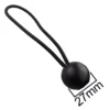 Black 8" bungee ball tarpaulin ties – heavy duty elastic tarp fasteners