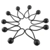 Black 8" bungee ball tarpaulin ties – heavy duty elastic tarp fasteners