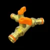 3 way male snap-on connector brass with valves – heavy duty outdoor garden tap uk