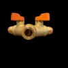 3 way male snap-on connector brass with valves – heavy duty outdoor garden tap uk