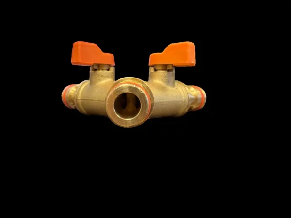 3 way male snap-on connector brass with valves – heavy duty outdoor garden tap uk