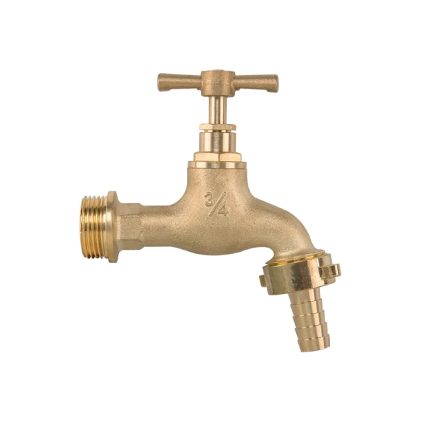Garden bib brass 3/4 inch bspm inlet and 3/4 inch outlet with 1/2 inch – heavy duty outdoor garden tap uk
