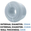 Clear braided pvc pipe 19mm*3mm, 1m – clear braided flexible pvc hose uk