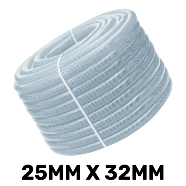Clear braided pvc pipe 25mm*3. 5mm, 1m – clear braided flexible pvc hose uk