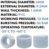 Clear braided pvc pipe 6mm×1. 6mm – clear braided flexible pvc hose uk