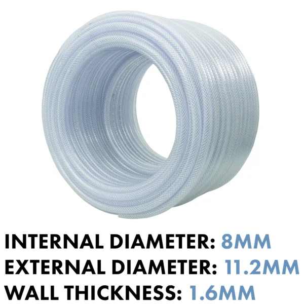 Clear braided pvc pipe 8mm*1. 6mm – clear braided flexible pvc hose uk
