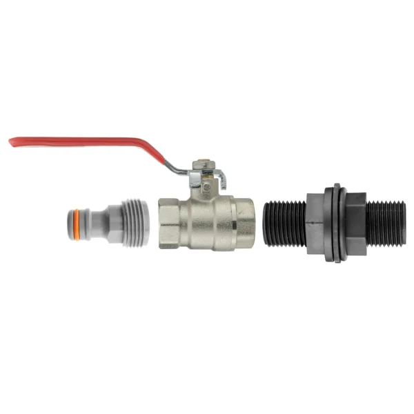 Water butt kit 3/4 inch with bspf lever valve and male quick – rainwater harvesting kit uk