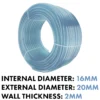 Clear pvc pipe 16mm×20mm – clear flexible pvc water pipe uk