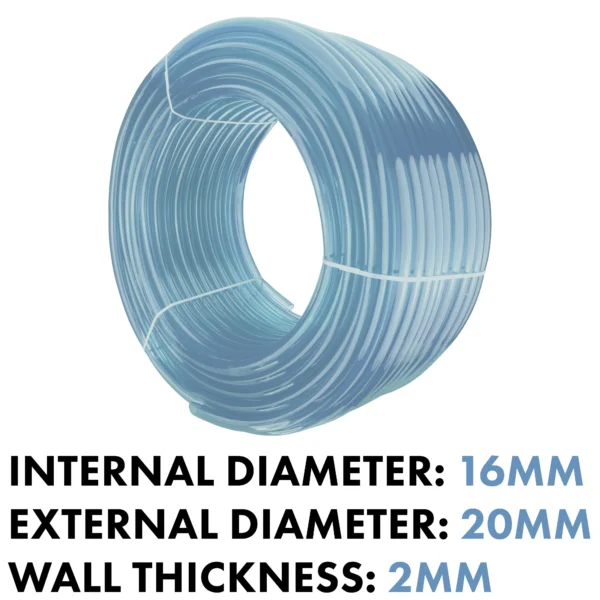 Clear pvc pipe 16mm×20mm – clear flexible pvc water pipe uk