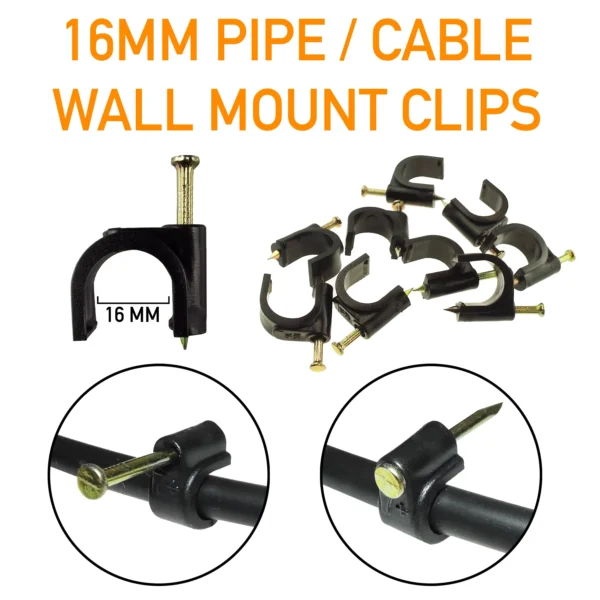 Clips for 16mm irrigation pipe, pack of 25 – micro irrigation mainline pipe uk
