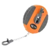30m fibreglass coiled tape measure 13mm wide black/orange – home diy accessory uk