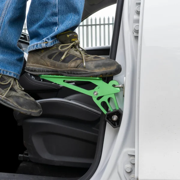 Car door step type d green – universal folding car roof access door step uk