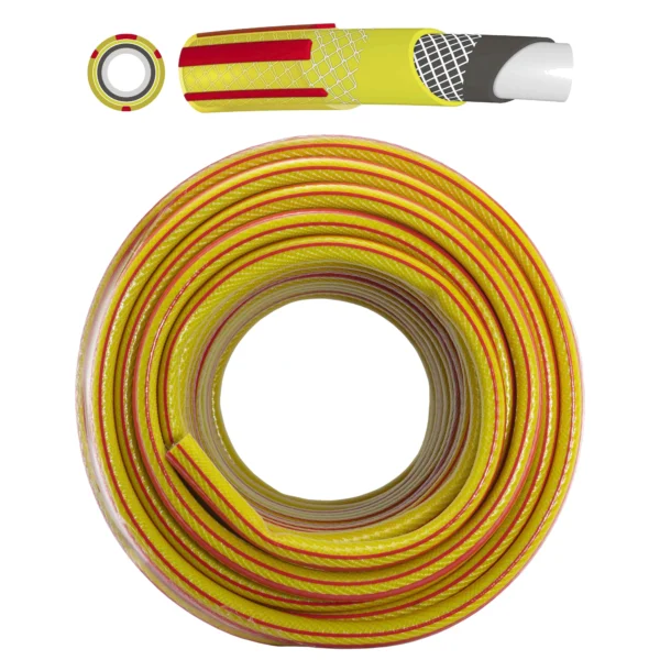 Premium garden hose 6-layer 1/2 inch pipe yellow 50m – kink-free heavy duty garden hose pipe uk
