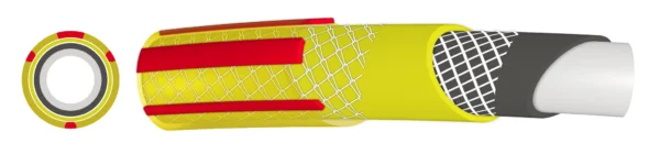 Premium garden hose 6-layer 1/2 inch pipe yellow 50m – kink-free heavy duty garden hose pipe uk