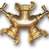 Claw brass 3 way connector with bib taps – heavy duty outdoor garden tap uk