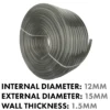 Grey semi-transparent pvc pipe 12mm*15mm, 1m – heavy duty pipe & hose fitting uk